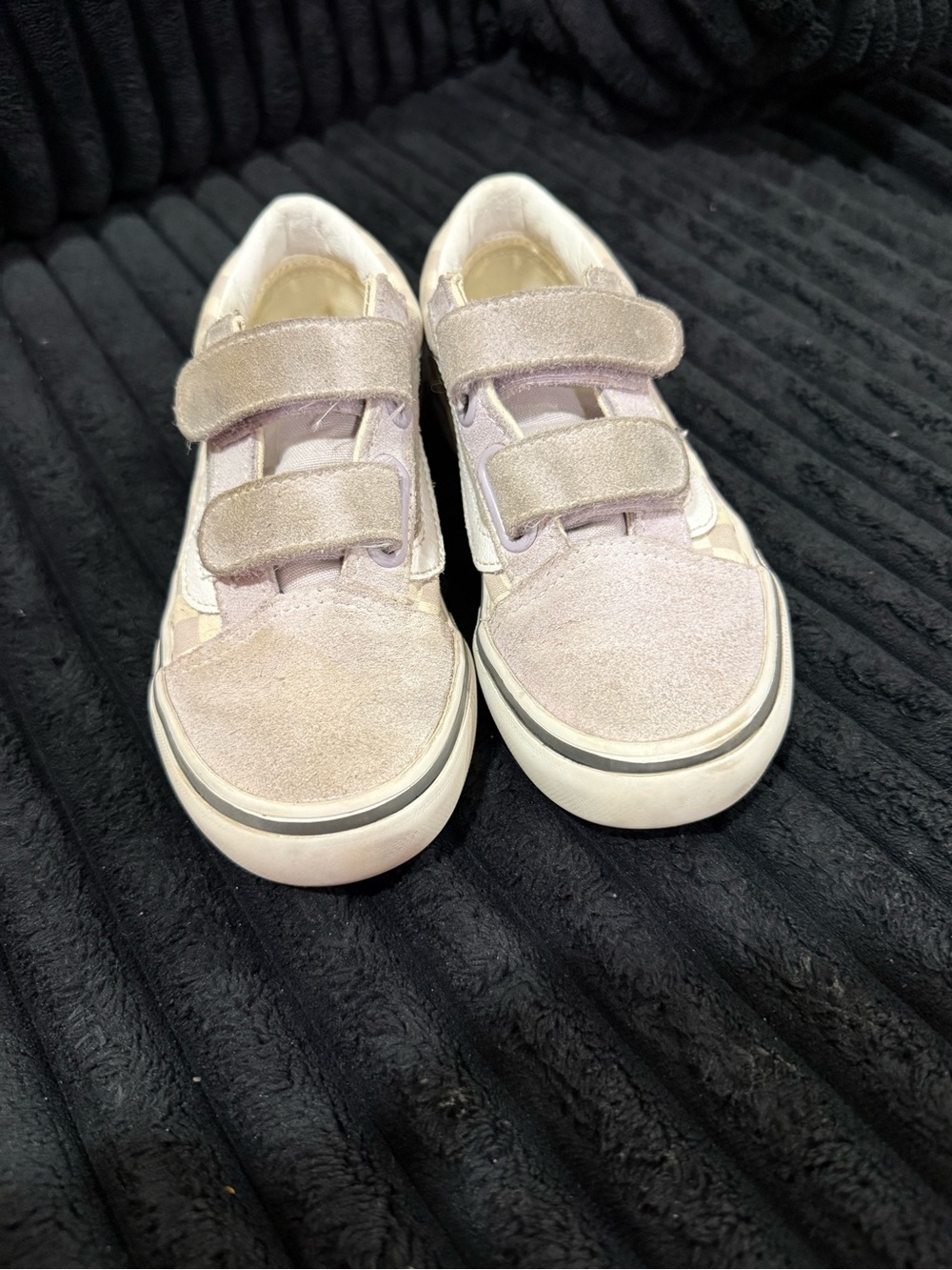 Girls' Vans Double-Strap Casual Sneakers in Light Lilac